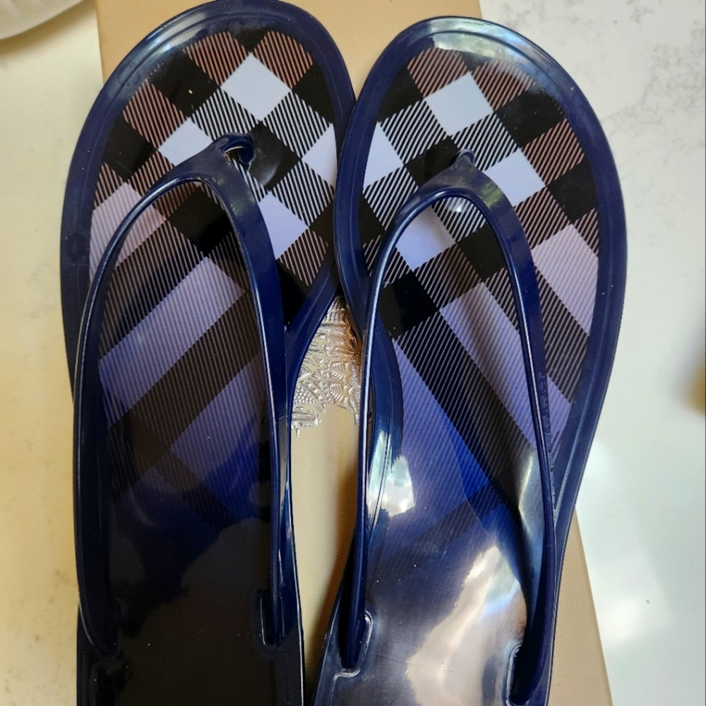 Burberry navy jelly slides sz. 9.5